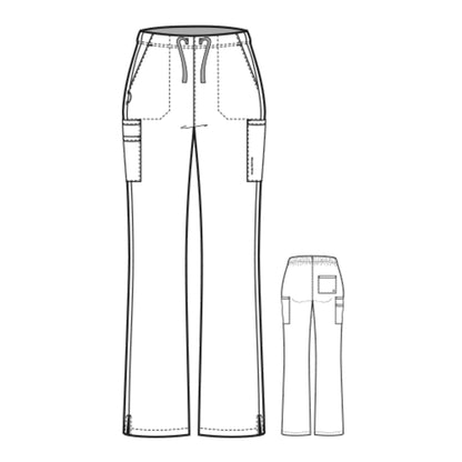 Wink Womens Moderate Flare Cargo Pant