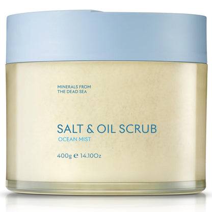 SEACRET Dead Sea Salt & Oil Body Scrub - Moisturizing, Exfoliating Scrub for Rough Dry Skin, Strawberry Legs, KP with 8 Botanical Oils, Paraben-Free, 14.1 oz