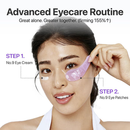 numbuzin No.9 Eye Patches, NAD+ Collagen Gel Eye Masks with Peptides, Caffeine & Niacinamide, Cooling Under Eye Patches for Puffy Eyes & Eyebags, Stocking Stuffers, 5 Pairs (10 Patches)