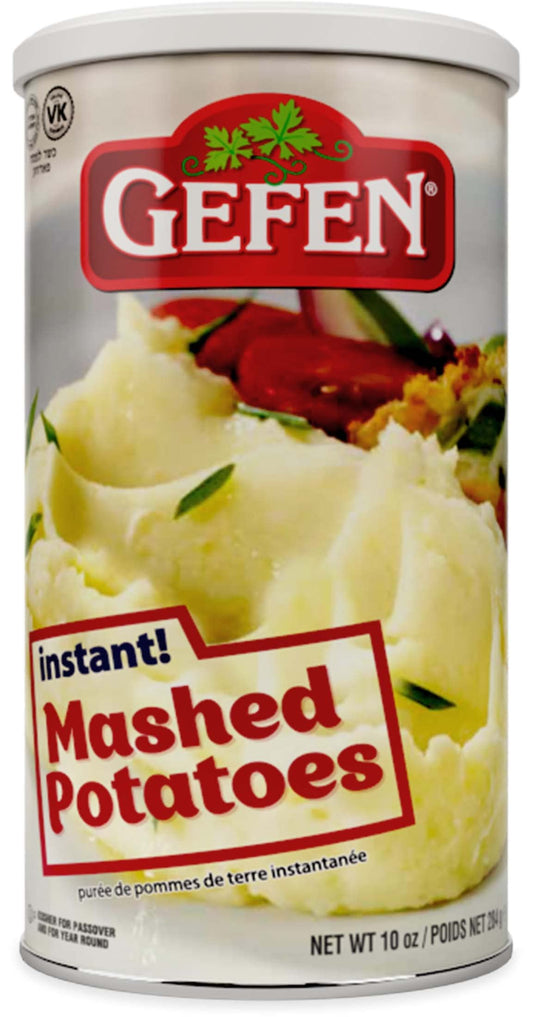 Gefen Instant Idaho Mashed Potatoes, 10oz "Resealable Canister", Dairy Free, Gluten Free, No MSG