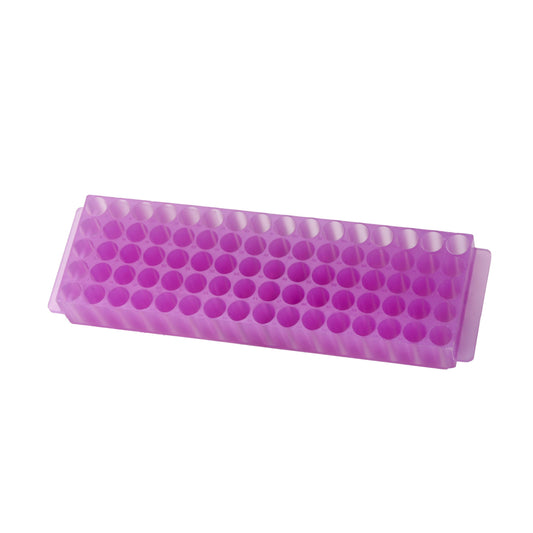 0067 Lavender Polypropylene Microcentrifuge PCR Tube Rack with Cover, 80-Well (Pack of 5 Racks)