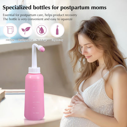 Peri Bottle for Postpartum Care, Travel Large Capacity 12oz/350ml, Portable Handheld Bidet for Perineal Recovery and Cleansing, New Mom After Birth Recovery Essentials