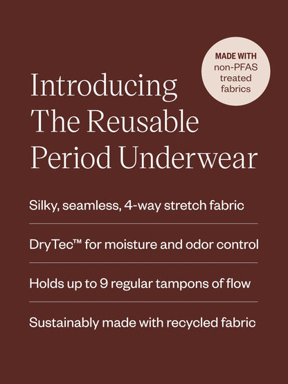 DIVA DivaCup Reusable Period Underwear - Quick Dry Menstrual Underwear - Period Panties - Seamless Bikini, Black(3 Pack)