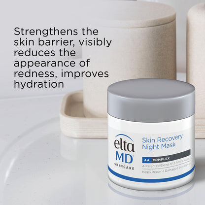 EltaMD Skin Recovery Overnight Face Mask, Moisturizer Cream Night Mask for Face & Neck, Safe for Sensitive Skin, 1.7 oz Jar