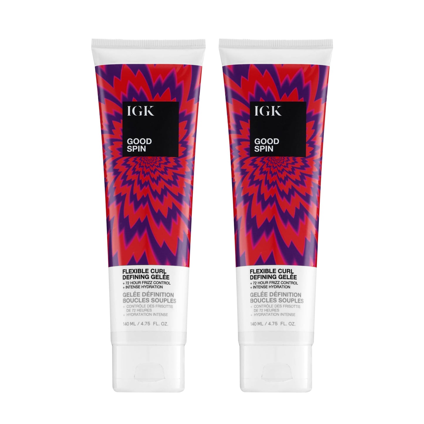 IGK Good Spin Flexible Curl Defining Gelée 2 pack – Medium Hold, Frizz Control & High Shine for Curly & Wavy Hair – Silicone-Free, Vegan & Color-Safe