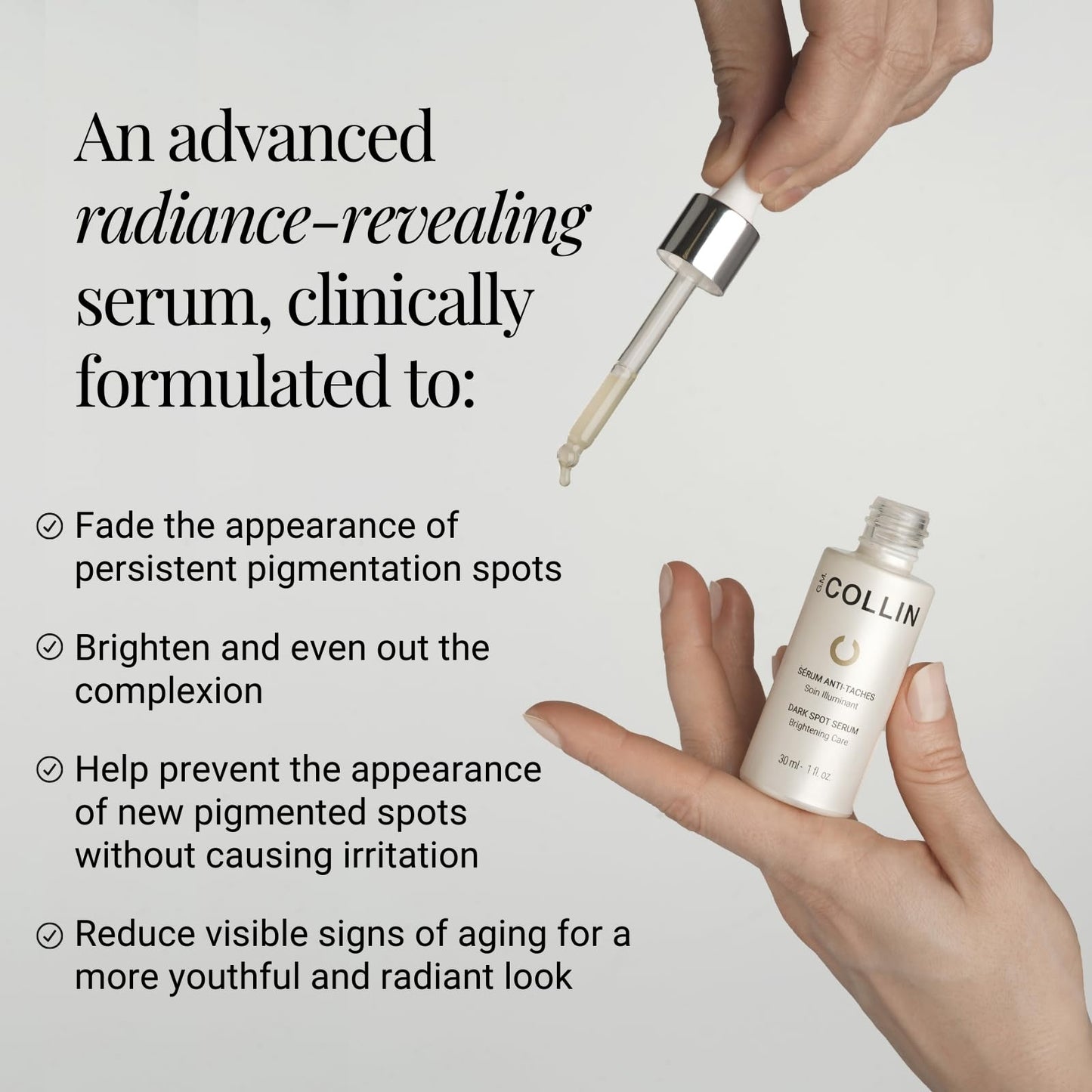 G.M. COLLIN Dark Spot Face Serum | Targets Stubborn Spots & Signs of Aging | Evens Skin Tone & Enhances Radiance | With Niacinamide & Licorice Extract