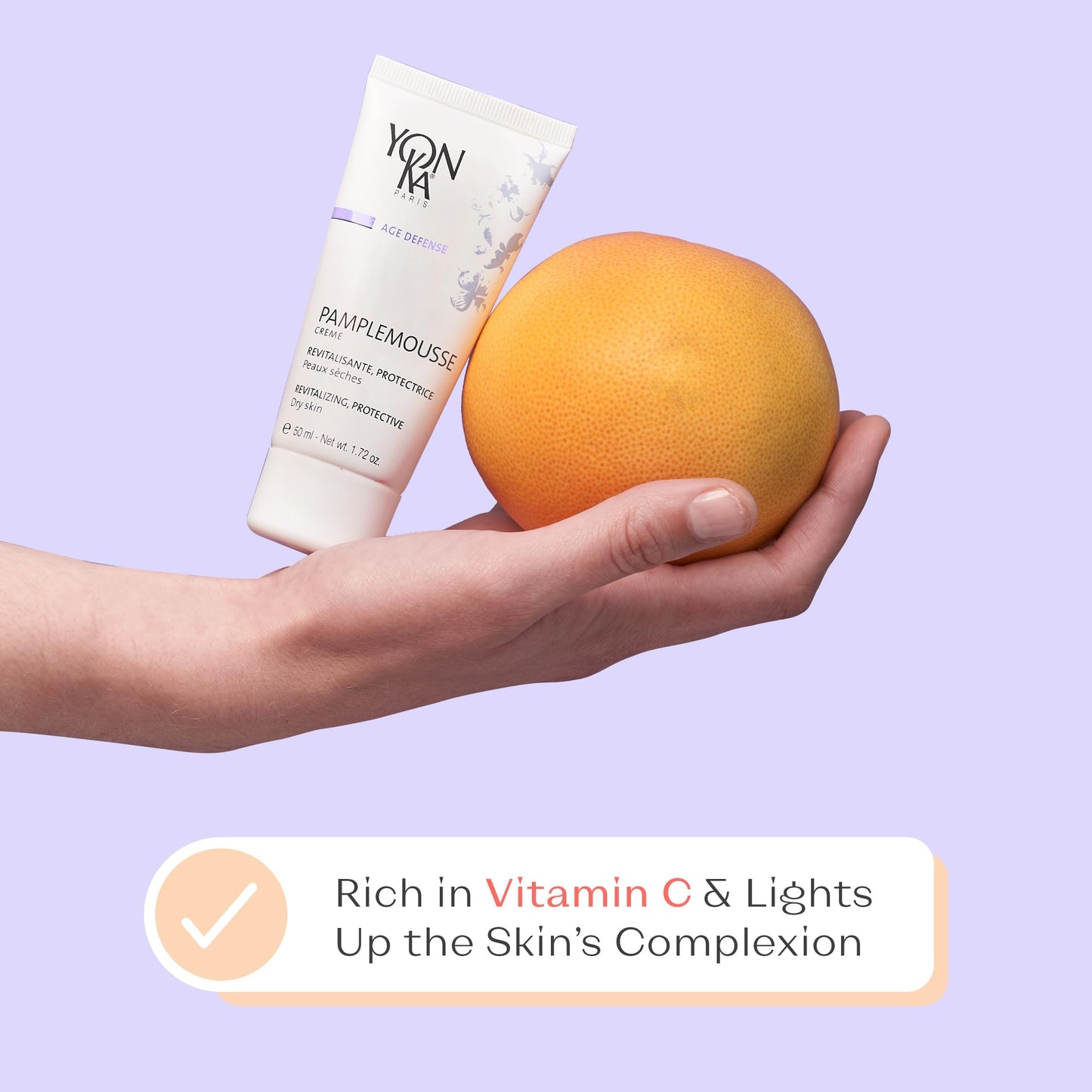 Yonka Pamplemousse Face Cream | Daily Hydrating Face Moisturizer | Lightweight Lotion with Vitamin C to Tighten Pores and Mattify Skin | Paraben-Free