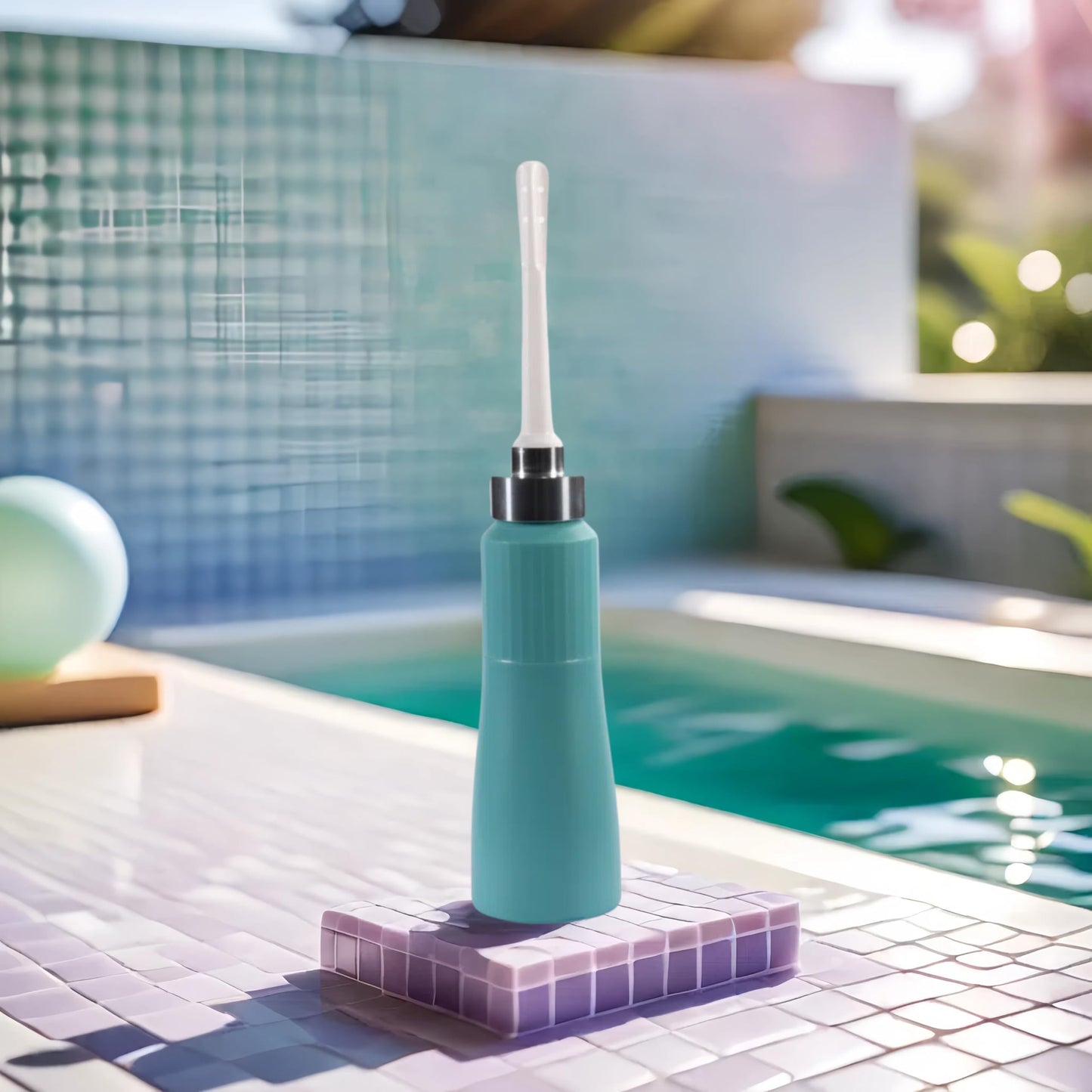 Natural Vaginal Douche Bottle - Vaginal Douche for Women, Free of PVC & Phthalates & BPAs, Compatible with DMSO / MMS, 12 FL Oz, Teal Blue