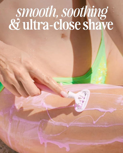 Truly Life Shaver Razor | Best Razor for Sensitive Skin | 5 Blades with Aloe & Shea Butter Infused Gel Bars | Pivoting Head & Flex-Grip Handle for Smooth, Irritation-Free Shave