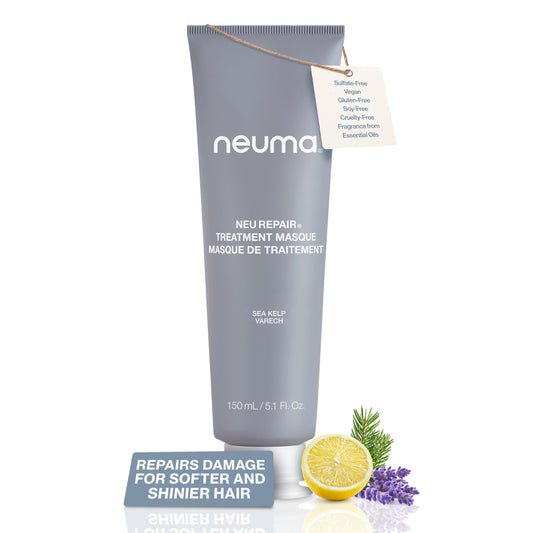 Neuma Neu Repair Treatment Masque, Hair Mask for Damaged Hair– Restores, Strengthens, Softens, Smooths, Nourishes, Revives, Protects, Lemon, Lavender & Fir Needle Scent