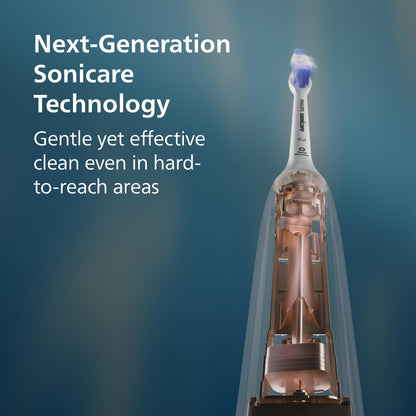 Philips Sonicare 5900 Series Electric Toothbrush - Next-Generation Sonicare Technology, Pressure Sensor, 6 Brushing Settings, SmarTimer, BrushPacer, 21-Day Runtime, Light Pink, Model HX7132/02