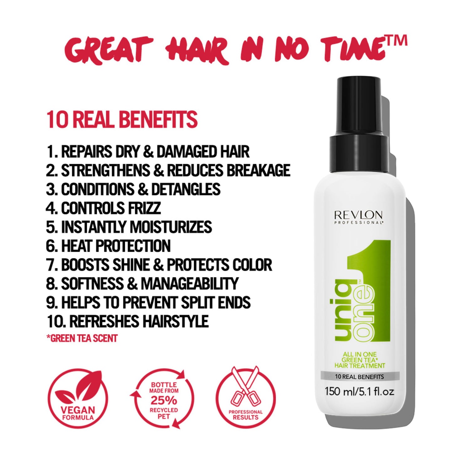 Revlon Professional UniqOne Moisturizing Leave-In Treatment, Repair For Damaged Hair