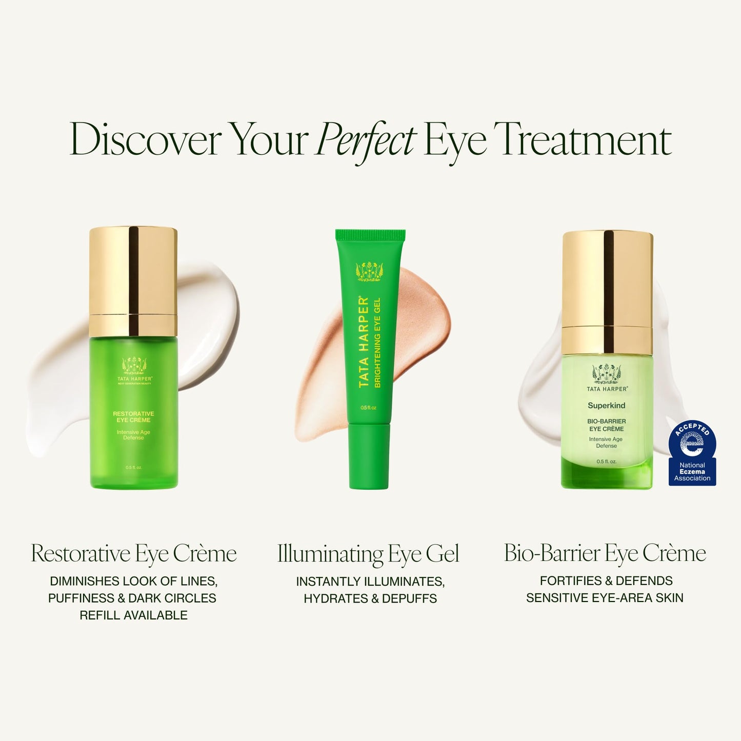 Tata Harper Illuminating Daily Eye Gel, Lightweight & Depuffing, For Dark Circles, Available in 3-Piece Set