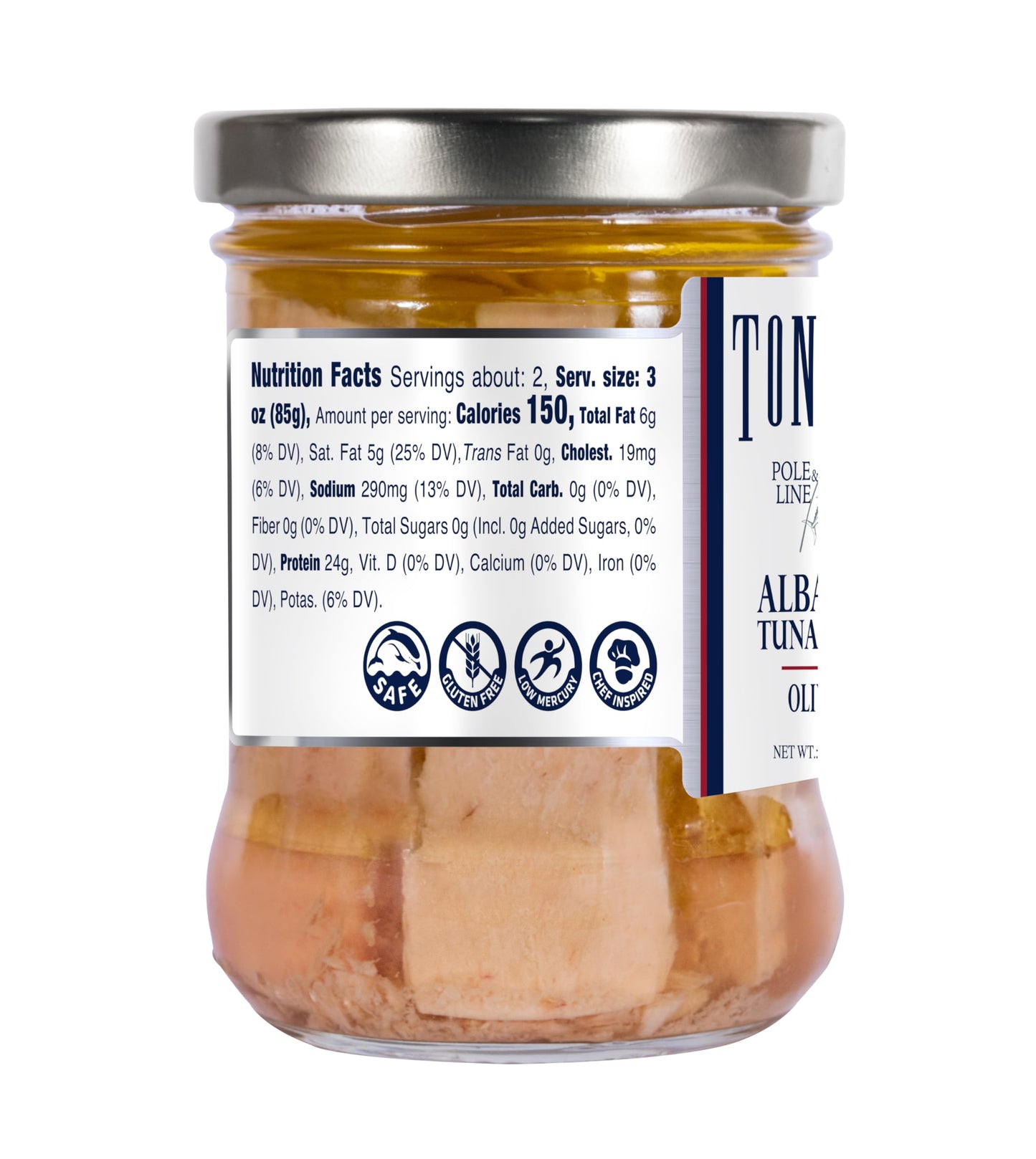 Tonnino Tuna Fish Albacore - Olive oil – Pack of 6 – Alternative to Salmon – Protein Snacks – Ready to Eat Meals