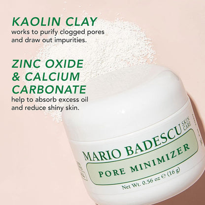 Mario Badescu Silver Powder Pore Minimizer, Skin Care Facial Pore Cleansing Mask With Kaolin Clay & Zinc Oxide