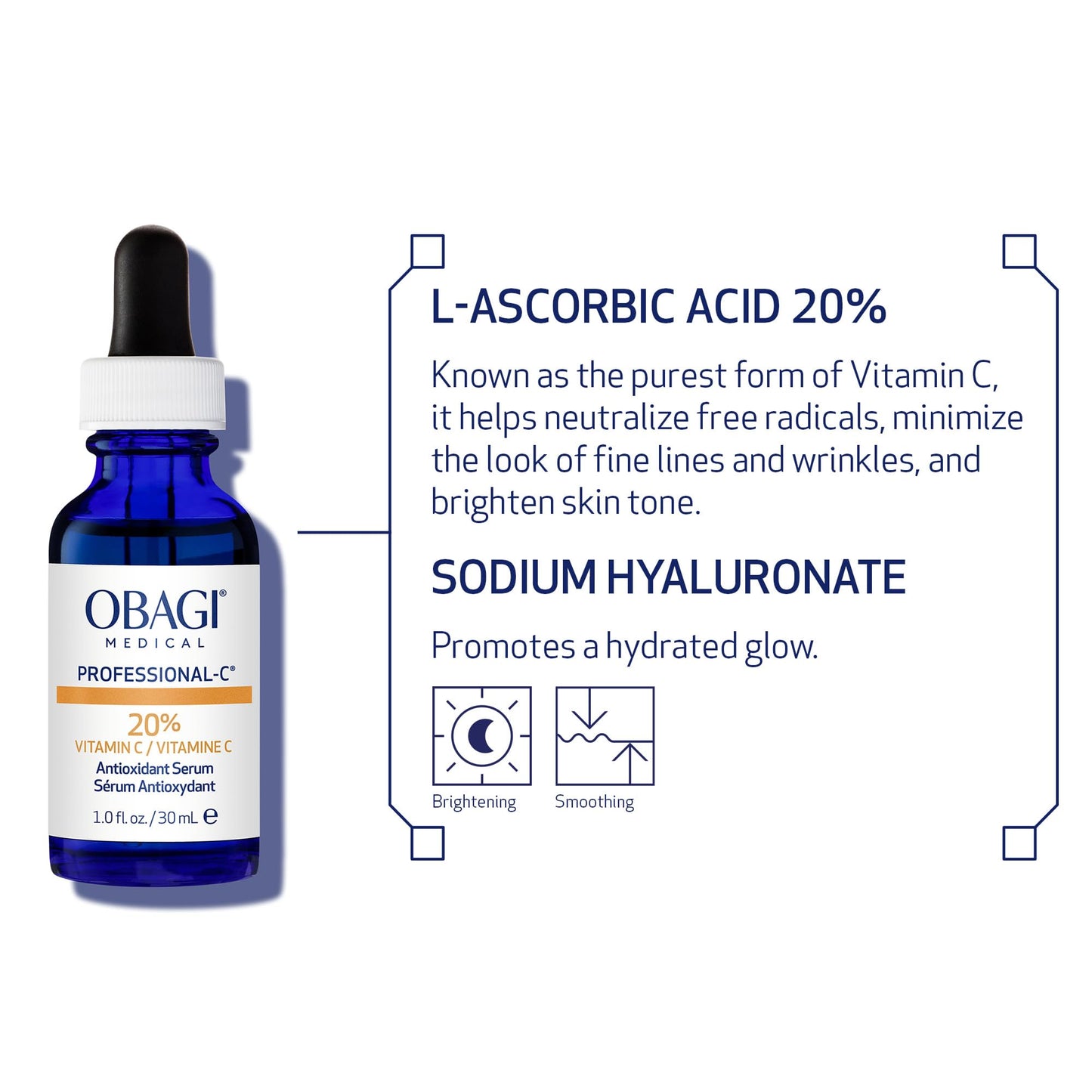 Obagi Medical Professional-C Vitamin C Serum – Helps Brighten Skin Tone and Minimize the Appearance of Fine Lines & Wrinkles – Safe for Sensitive Skin