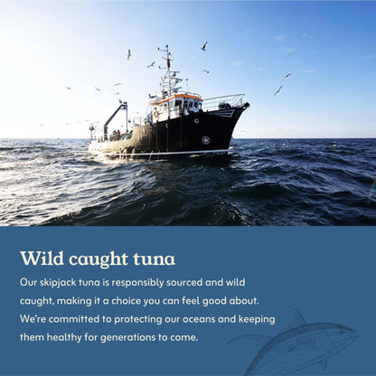 Van Camp's Seafood Solid Skipjack Tuna in Oil, 4-3 oz. Cans (Pack of 6), Wild Caught Canned Tuna