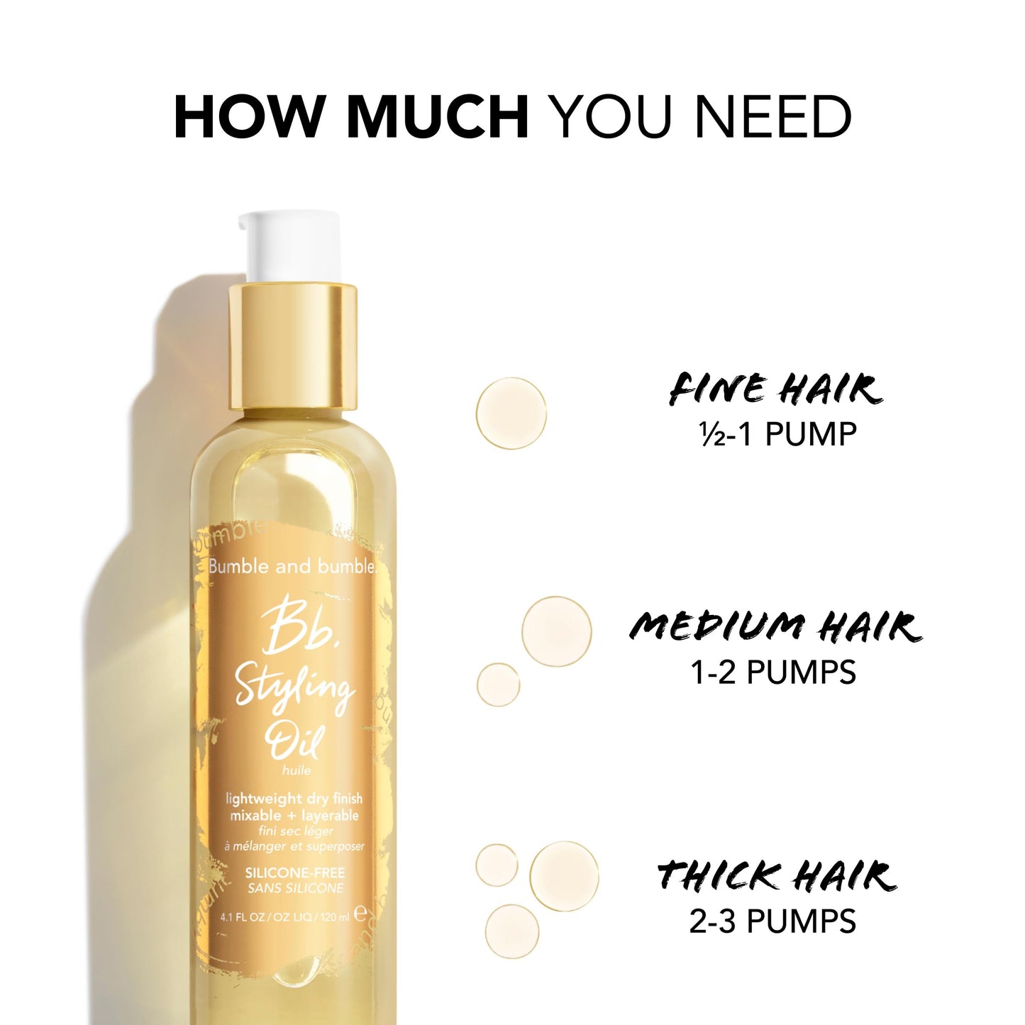 Bumble and bumble. Styling Oil | Lightweight, Dry Finish, Silicone-Free | Heat Protectant | Split End Prevention + Anti-Frizz | For All Hair Types
