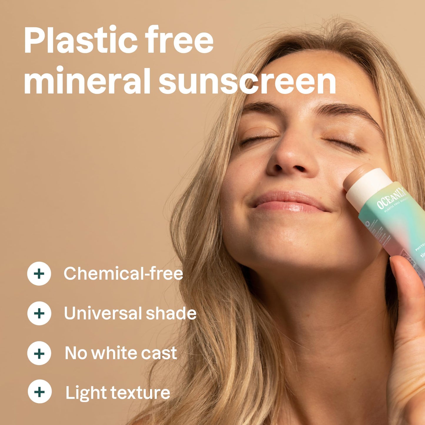 ATTITUDE Oceanly Tinted Face Cream Stick with SPF 30, EWG Verified, Plastic-Free, Broad Spectrum UVA/UVB Protection with Zinc Oxide, Universal Tint, Unscented, 1 Ounce