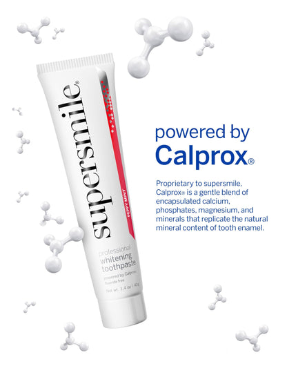 Supersmile Fluoride-Free Whitening System Gift Set with Travel Bag – 2 Calprox® Toothpastes, Accelerators & New Generation Toothbrushes – No Sensitivity, Whitens Up to 6 Shades & Strengthens Enamel