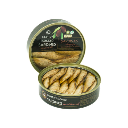 Grilled Catch Brisling Sardines Smoked in Olive Oil, Wild-Caught, Hand Packed Gourmet Tinned Fish – Omega-3, Vitamin D & A – No Preservatives, Keto Friendly 5.6 oz BPA-Free Can
