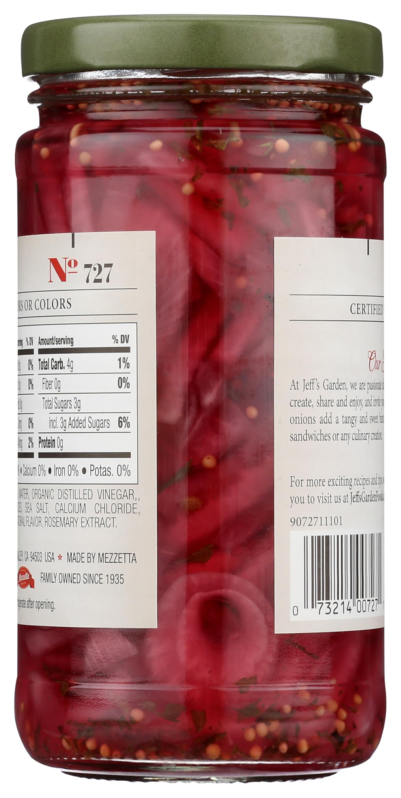 Jeff'S Garden, Onions Red Pickled, 12 Fl Oz