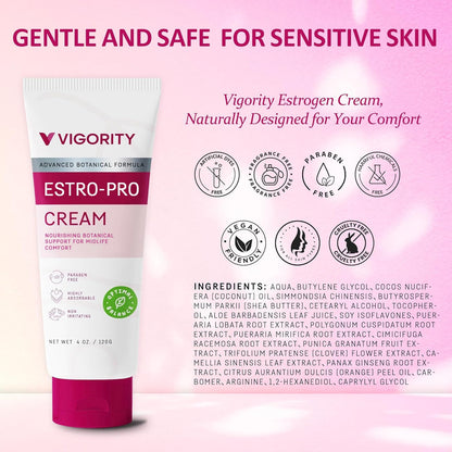 Vigority Women's Botanical Care Duo - Estro-Pro & Phyto-Pro Cream Set for Midlife Skin Comfort, Hydration & Daily Nourishing Support - Gentle, Plant-Based, Non-Irritating Formulas