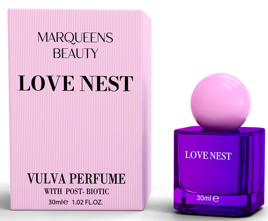 Lovenest Vulva Perfume Feminine Odor Control, pH 4.2 Intimate Spray with Postbiotics, Hyaluronic Acid, Menapause Support, Hydration & Circulation Support for Women 30 mL (1Fl oz) By Marqueens Beauty