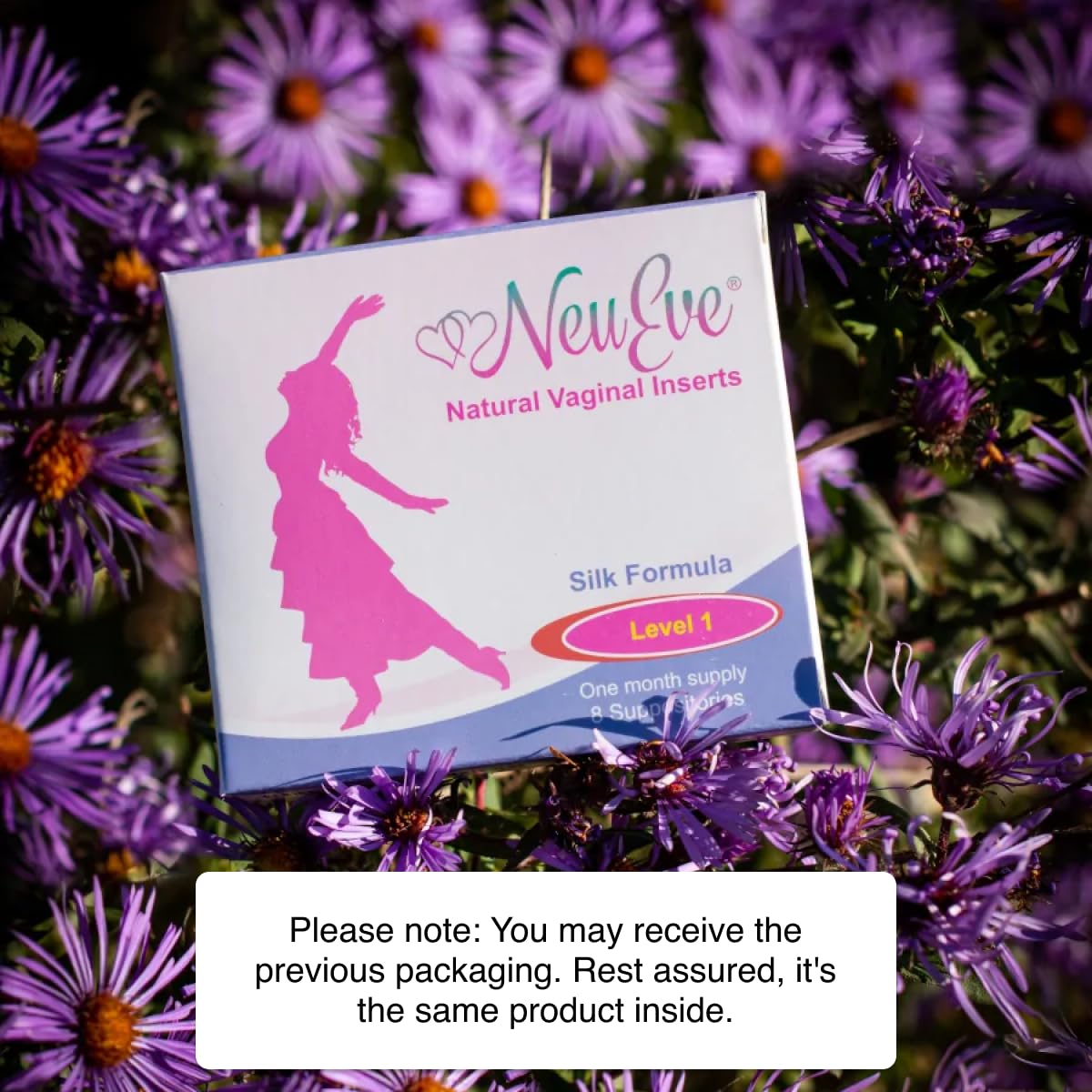 NeuEve Silk Long-lasting Vaginal Moisturizer- Provides Soothing Moisture for Dryness & Discomfort All-Natural Ingredients, Phase 1 | 8 Count | 1-Month Supply
