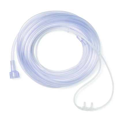 Medline Supersoft Nasal Oxygen Cannula, Universal Connector, 25-Foot Tubing, Adult Size, Pack of 25