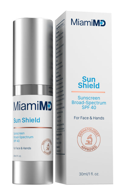 Sun Shield Sunscreen (30ml) Face for Women - Spf 40 Broad Spectrum Face Sunscreen - Sunblock with Vitamin C - Sun Screen with Hydrating and Moisturizing Aloe Vera for All Skin Types
