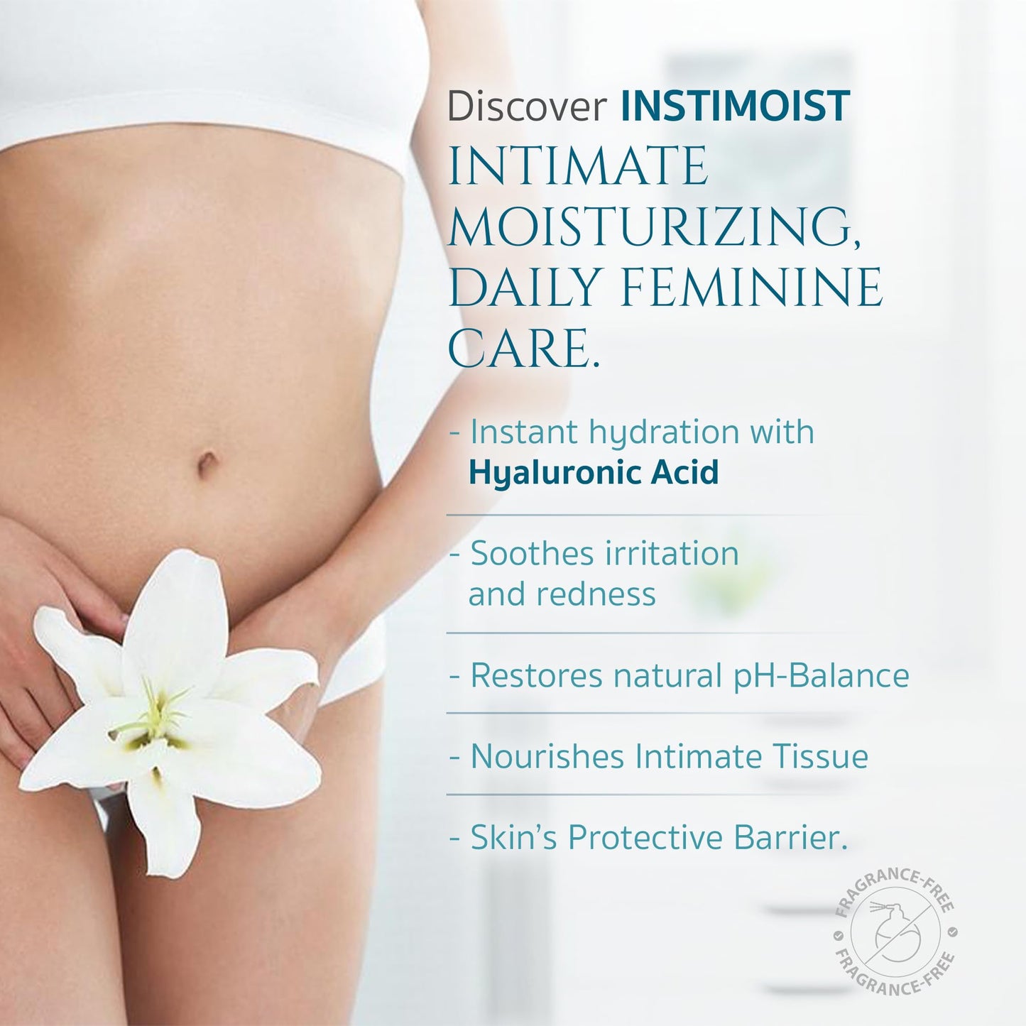 LOVV Instimoist Vulva |2 Oz| Moisturizer Lotion Fast Absorbing with Hyaluronic Acid Prebiotics and Probiotics for Daily Feminine Care Soothes Dryness and Restores Balance to Sensitive Intimate Skin