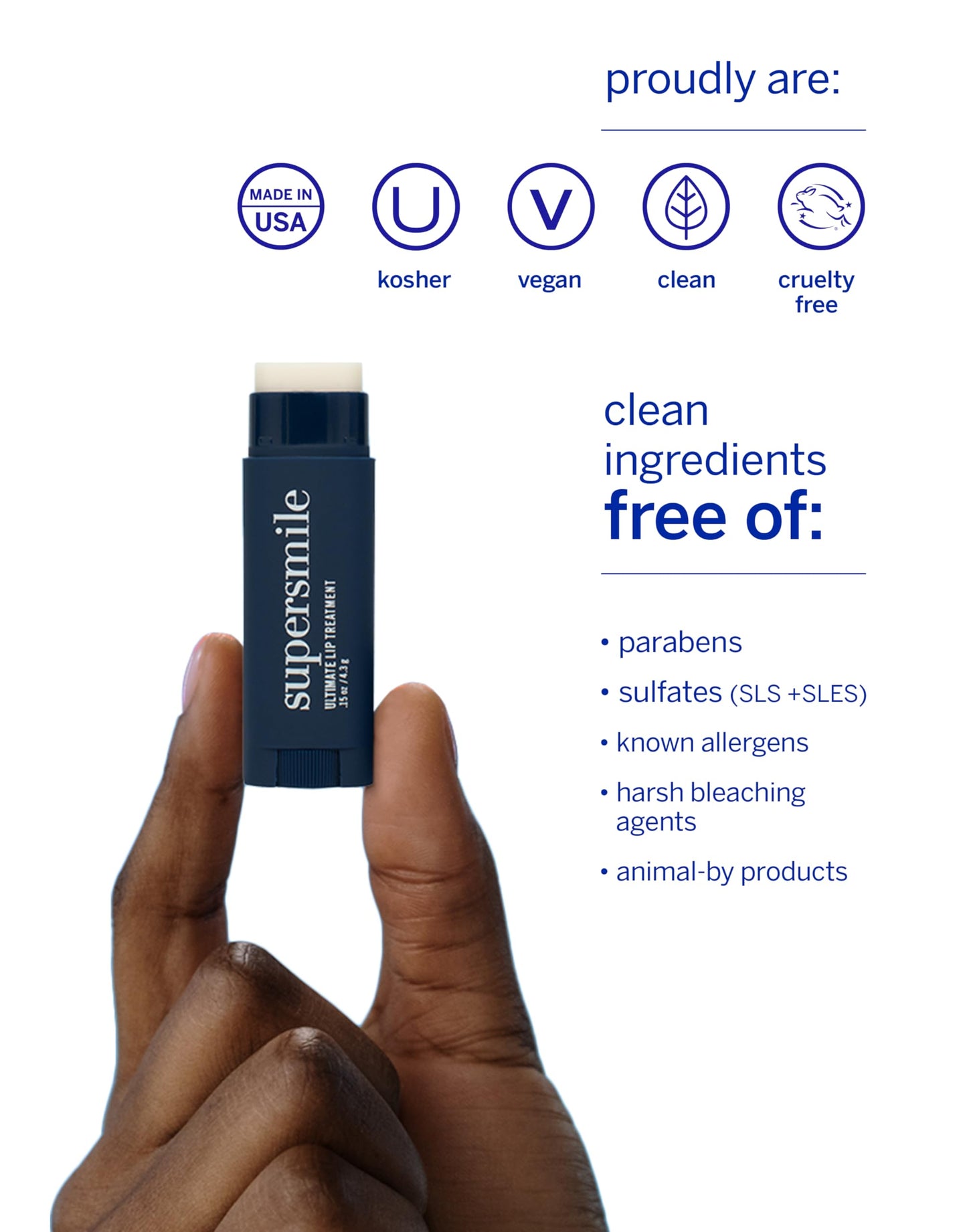 Supersmile Ultimate Lip Treatment - Healing for Dry, Cracked Lips - Nourishing Lip Balm with Collagen & Shea Butter - Hydrating Lip Plumper & Soothing Lip Moisturizer