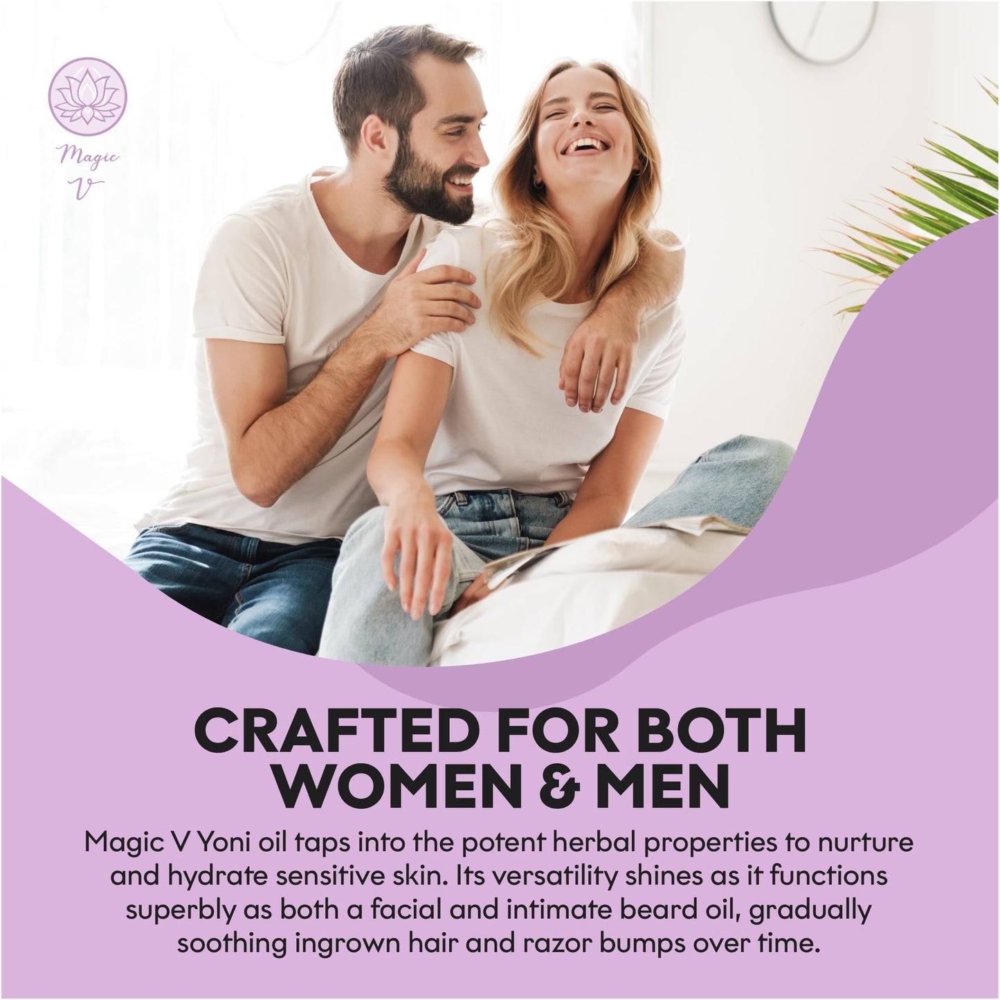 Magic V Yoni Oil for Women – Organic Feminine Care Vaginal Moisturizer, pH Balance & Odor Control, Soothes Ingrown Hair & Razor Bumps – Pineapple Scent