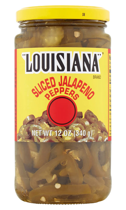 Louisiana Brand Sliced Jalapeno Peppers, 12 Ounce Glass Jar (Pack of 1)