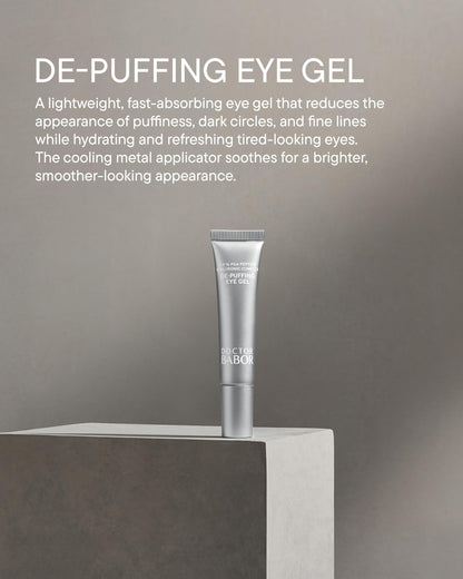 BABOR DOCTOR De-Puffing Eye Gel, Moisturising Eye Cream, Cooling Gel Texture, Anti-Wrinkle, Radiant Eye Area, Eye Care with Multimolecular Hyaluronic Acid, Vegan Formula, 15 ml
