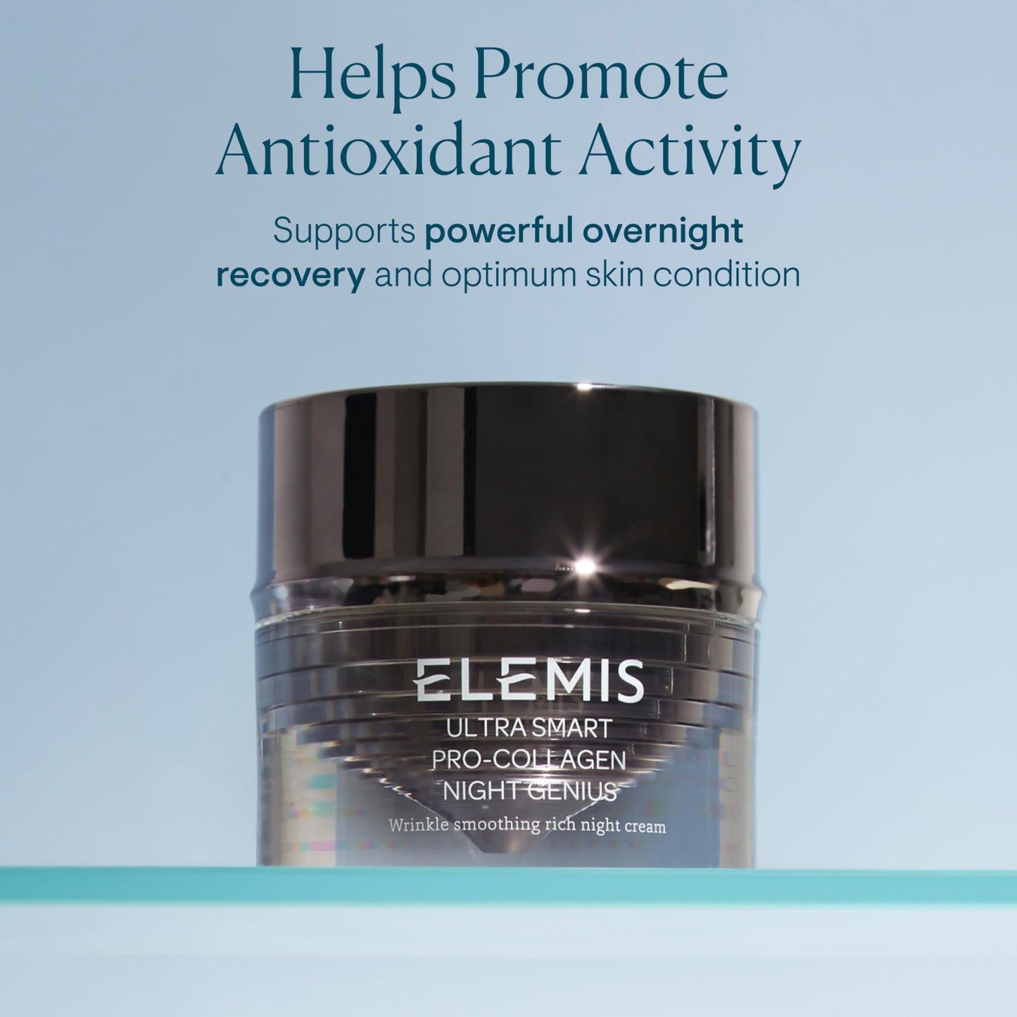 ELEMIS ULTRA SMART Pro-Collagen Night Genius | Powerful Anti-Wrinkle Rich Recovery Cream Replenishes, Rejuvenates, and Firms Skin Overnight