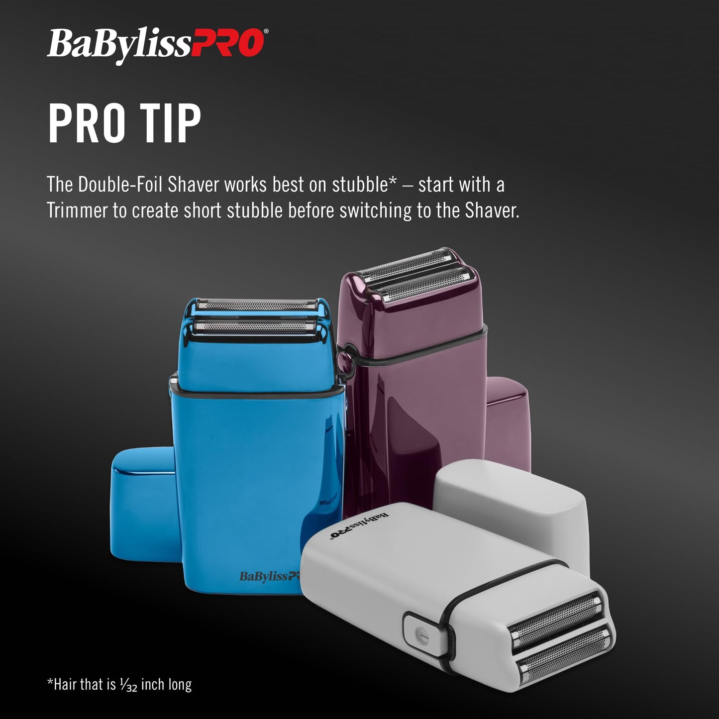 BaBylissPRO FoilFX Cord/Cordless Metal Double Foil Shaver (Blue)
