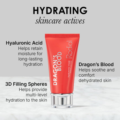 Rodial Dragons Blood Hyaluronic Mask, 1.7 fl. oz. - Moisturising Formula with Hyaluronic Acid for Dehydrated Skin, Soothing and Nourishing Face Mask for Plumped Complexion