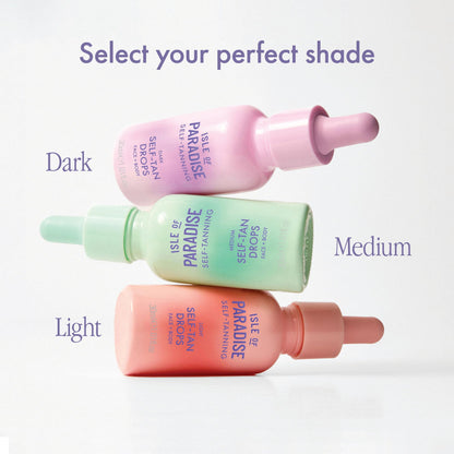 Isle of Paradise Self Tanning Face & Body Drops- Self Tanner Drops for a Natural Bronze, Long-lasting Tan, Cruelty Free, Fragrance Free & Dermatologist-Approved, 1.01 fl. oz