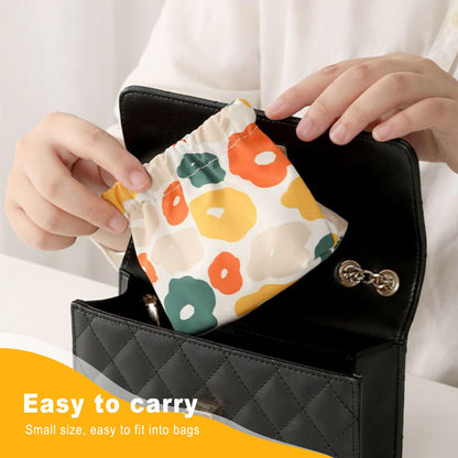 Sanitary Napkin Storage Bags,5 PCS Tampon Bag for Purse,One-Handed Opening with Built-In Popper, Waterproof Oxford, Hide Feminine Products Sanitary Napkins and Tampons, Lipstick, Tissue Paper