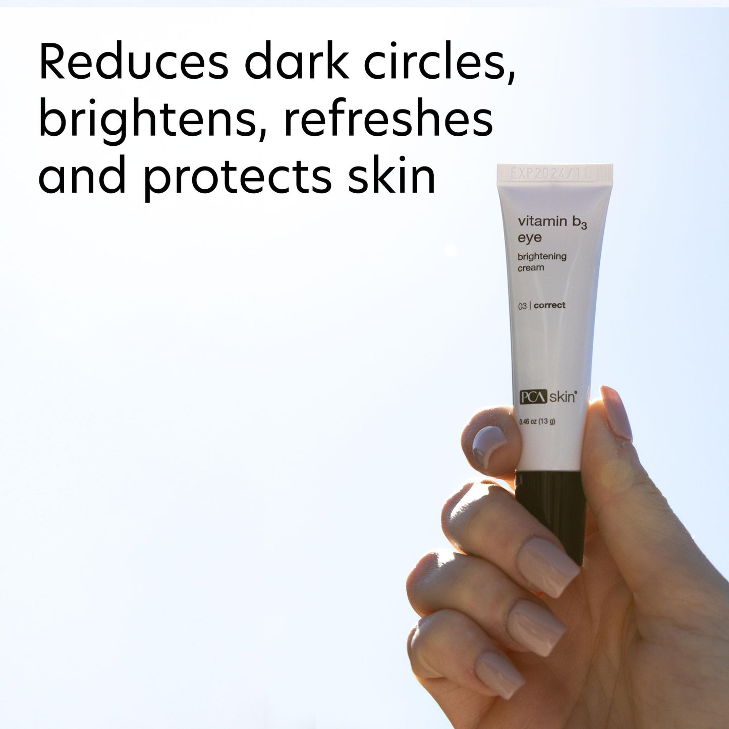 PCA SKIN Vitamin B3 Eye Brightening Cream, Eye Brightener For Bright Eyes, Dark Circles, Wrinkles, and Uneven Skin Tones, Anti Aging Eye Cream, Formulated with Niacinamide, 1 oz Tube