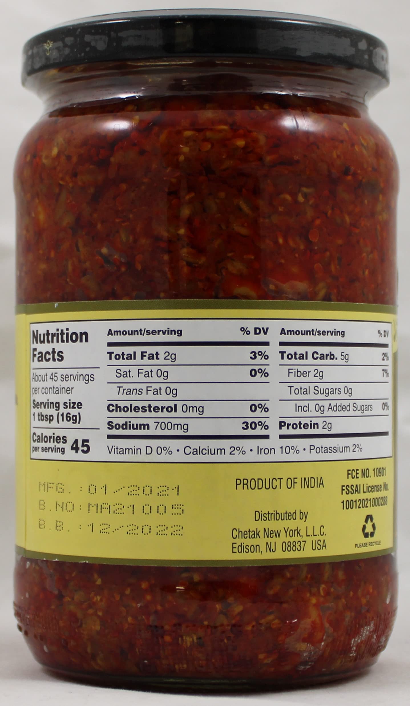 Deep Chana Methi Mango Pickle 25 oz