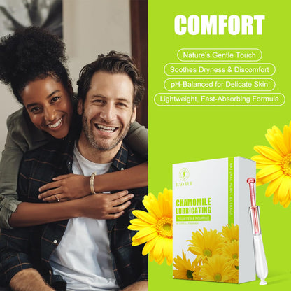 Vaginal Chamomile Moisturizer | Long-Lasting Dryness & Discomfort Relief | Intimate Moisturizing Feminine Lube | 10 Pre-Filled Disposable Massage Gels