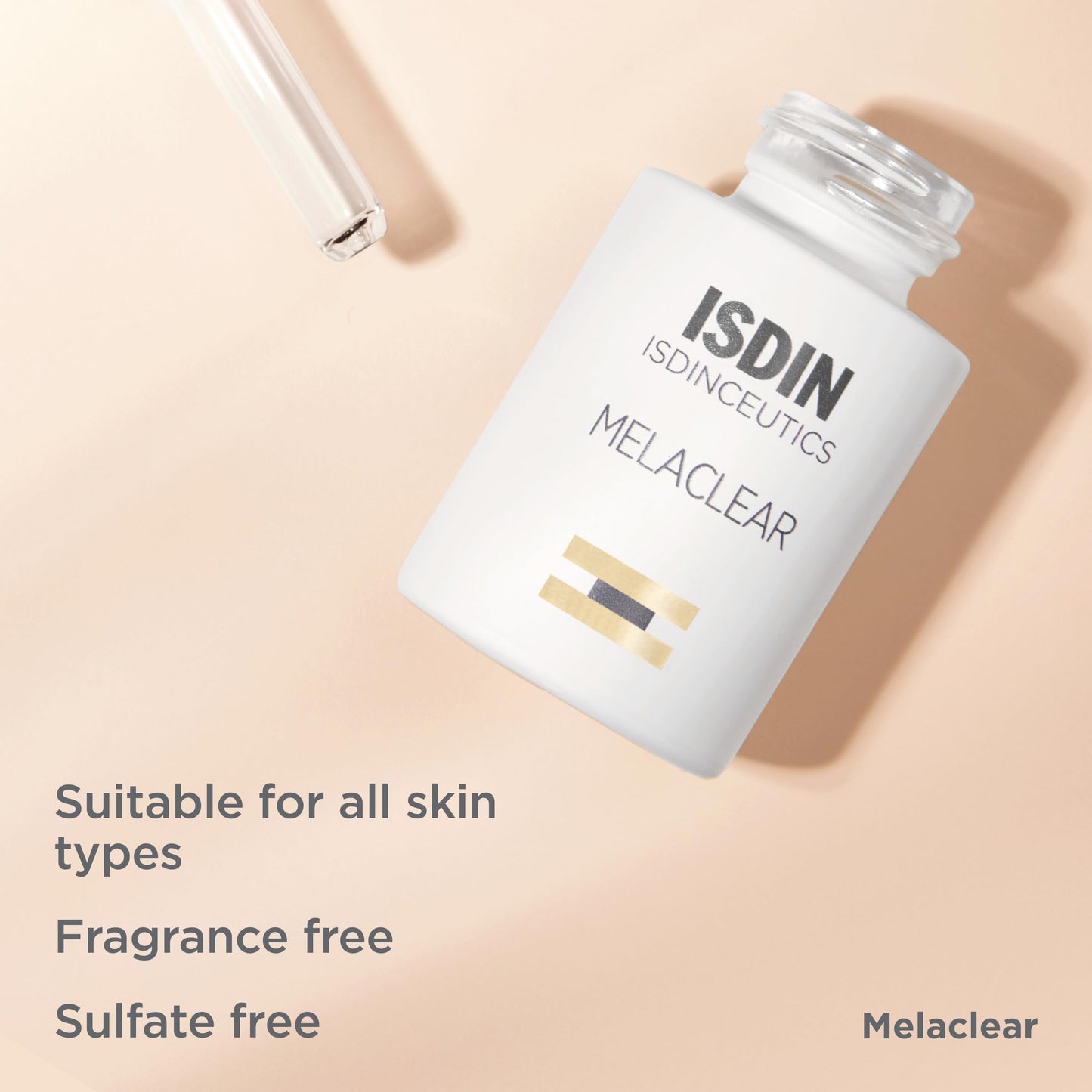 ISDIN Isdinceutics Melaclear Dark Spot Correcting Serum for Face - Sun Spot Reducer that Contains Vitamin C and Antioxidants, to Even Skin Tone from Sun Exposure 0.5 FL OZ