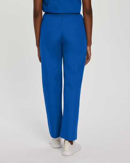 Landau Essentials Relaxed Fit 2-Pocket Elastic Scrub Pants for Women 8327