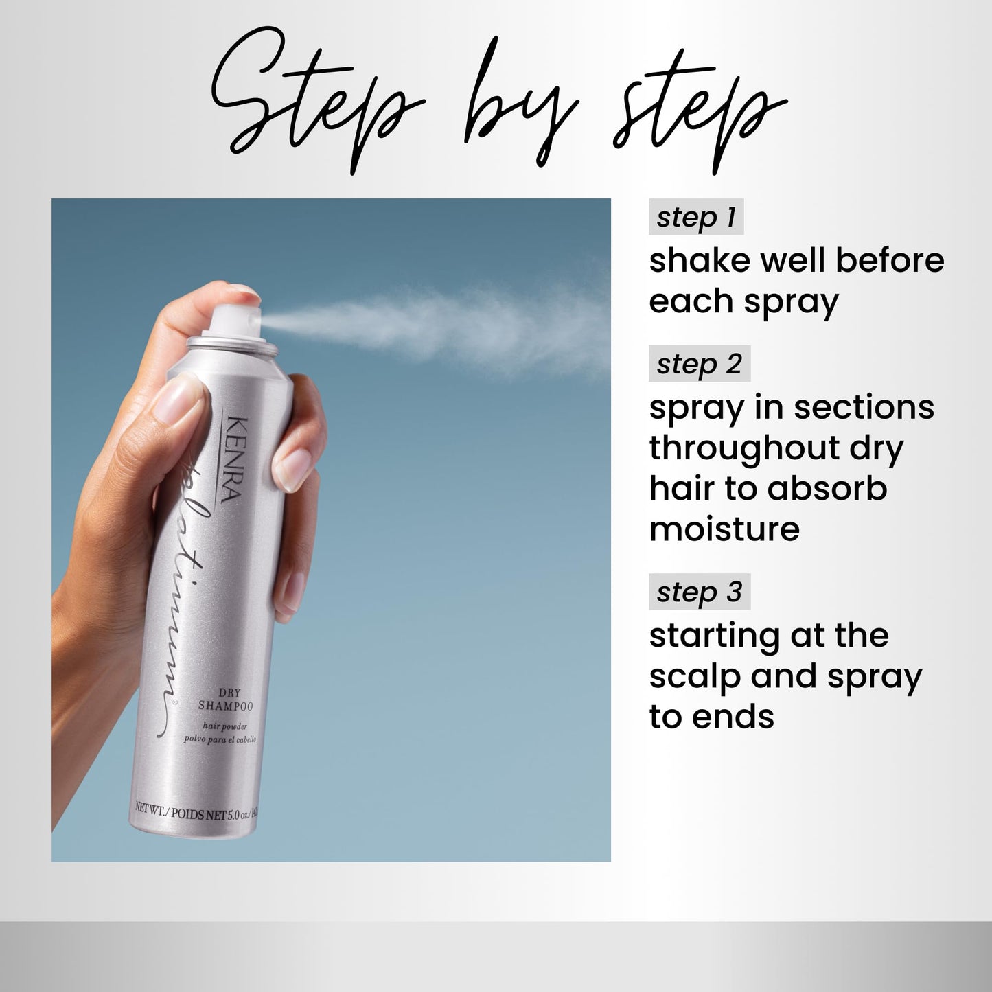 Kenra Platinum Dry Shampoo | Oil Absorbing Spray | Instantly Revives & Refreshes Hair | Saves Time & Extends Blowouts | All Hair Types