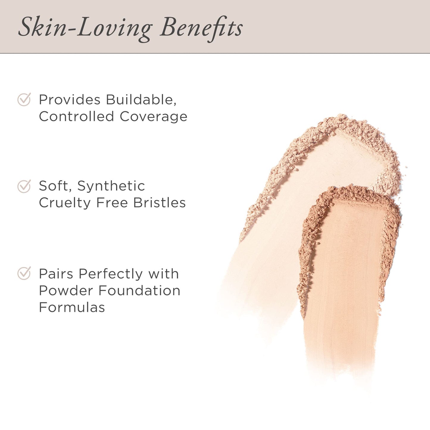 PÜR MINERALS Chisel Brush, Flat Top Makeup Brush, Synthetic, Cruelty-Free Bristles, 1 ct.
