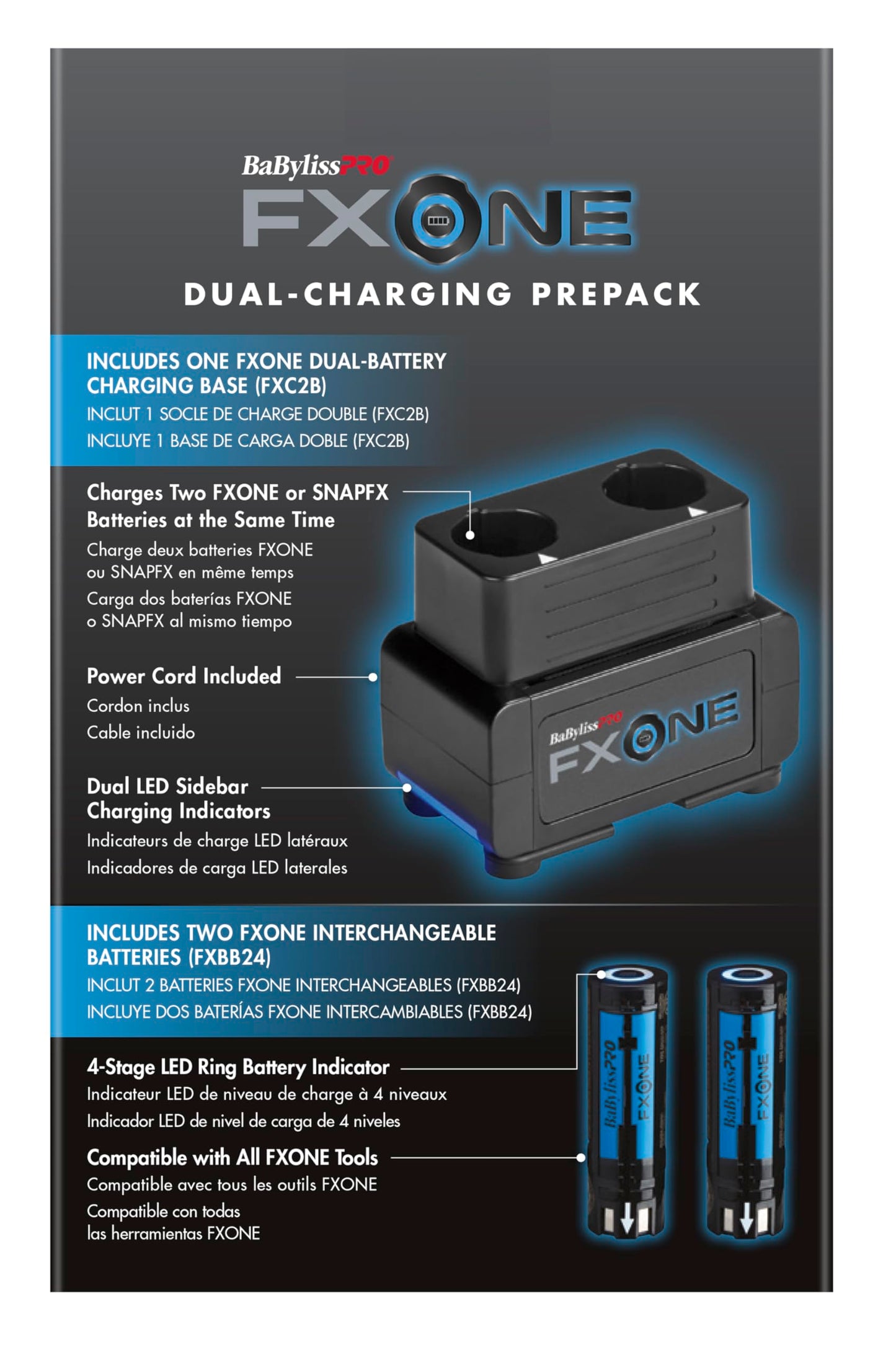 BaBylissPRO® FXONE Dual-Battery Charging Base