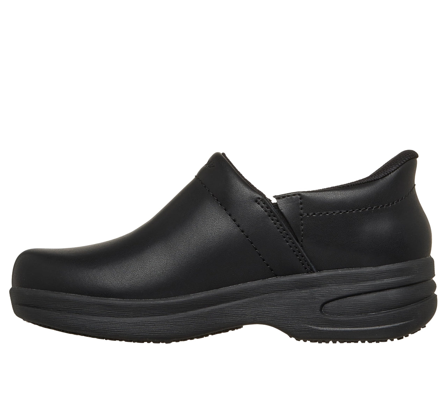Skechers Womens Ardaya Sr Leather Work Clog with Hands Free Slip-ins Technology -